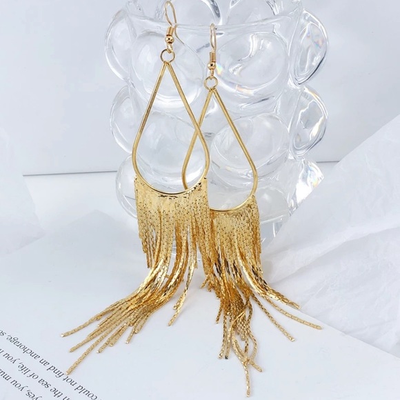 ⚡️Insta long tassel drop earrings - Picture 3 of 6